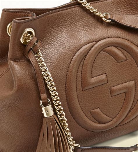 brown gucci side bag|Gucci shoulder tote bag.